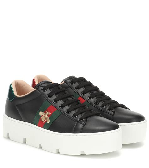 gucci ace leather platform sneakers|gucci platform sneakers sale.